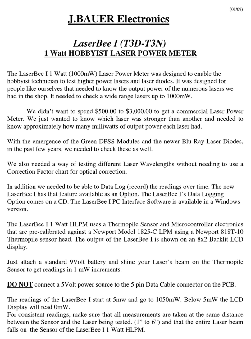 J.BAUER Electronics LaserBee I quick start guide