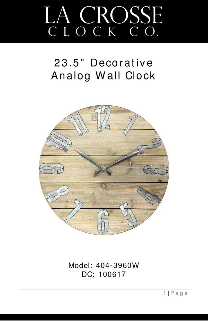 LA CROSSE CLOCK 404-3960W User manual LA CROSSE CLOCK 404-3960W User manual