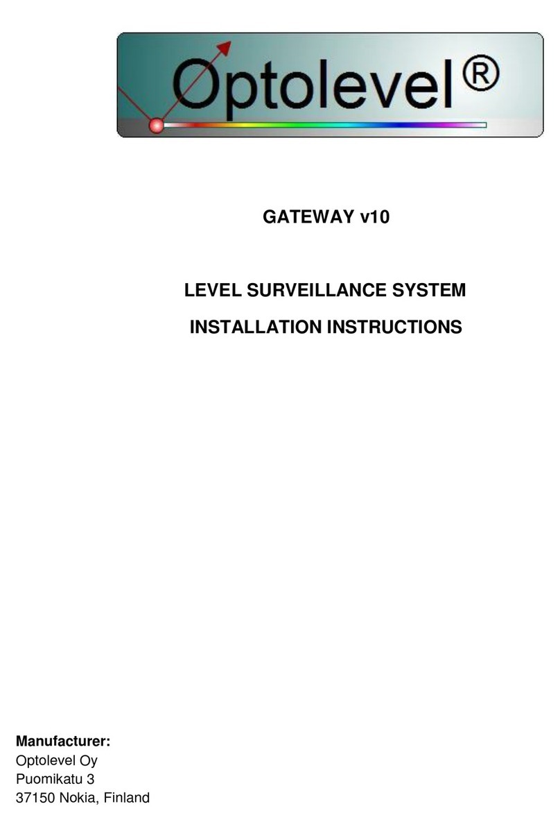 Optolevel GATEWAY v10 Nstallation instructions Optolevel GATEWAY v10 Nstallation instructions