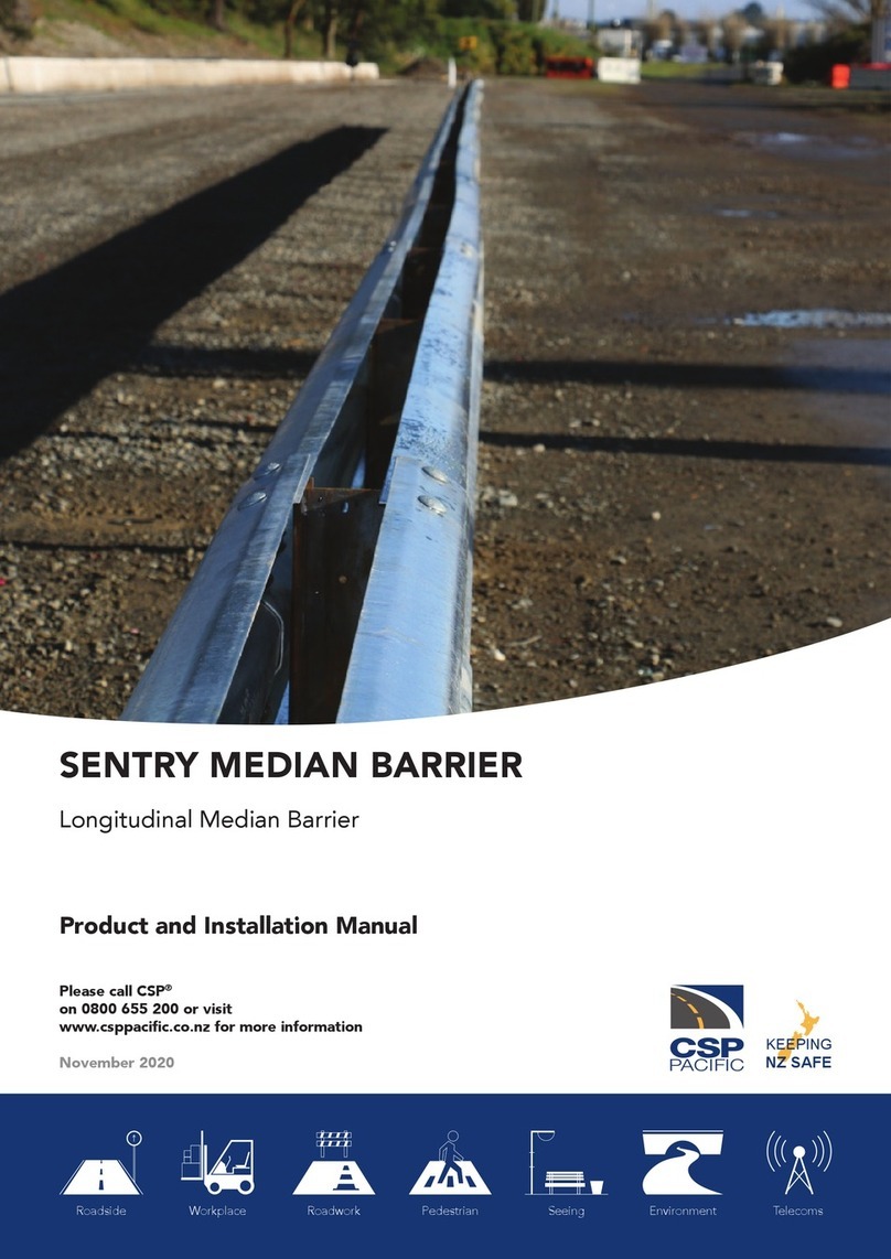 CSP Paciﬁc SENTRY MEDIAN BARRIER Product and installation manual