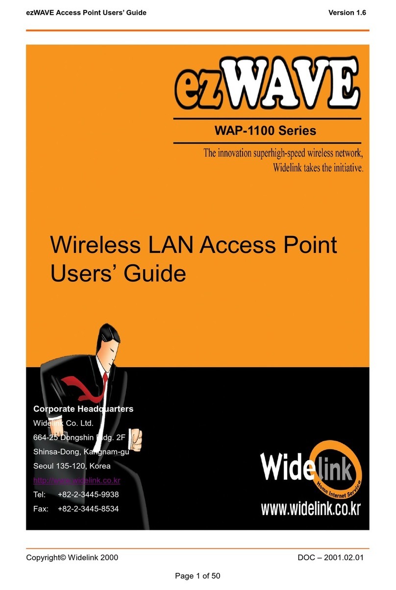 Widelink ezWave WAP-1100 Series user guide