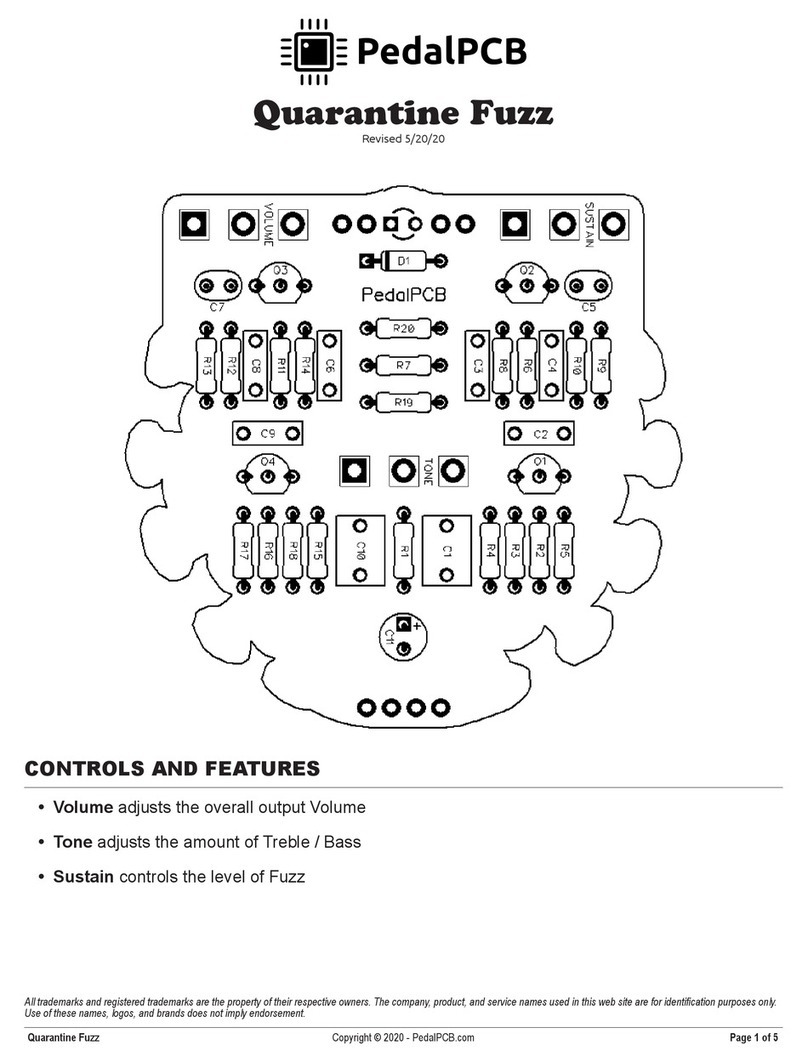 PedalPCB Quarantine Fuzz User manual