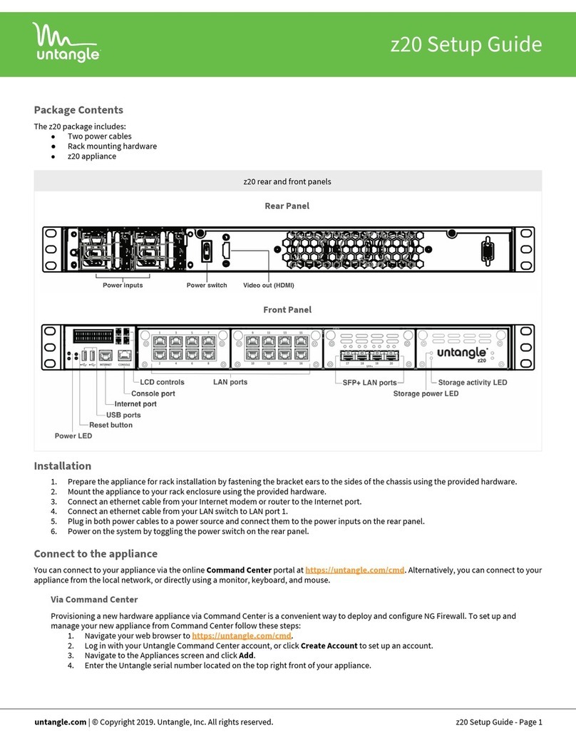 Untangle z20 User manual