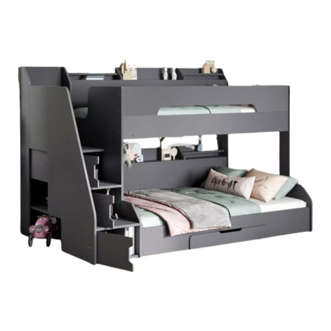 Flair Furnishings Slick Triple Bunk Assembly instructions