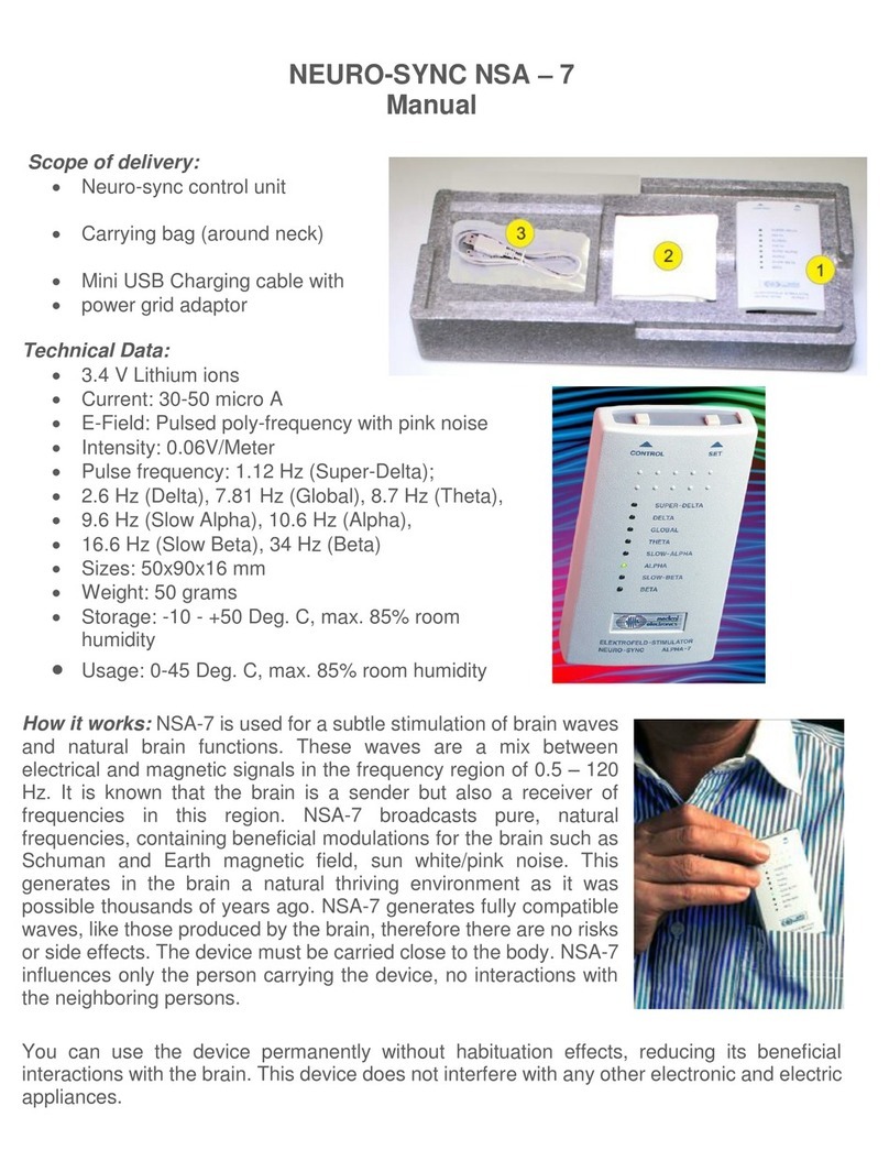 Medical Electronics NEURO-SYNC NSA-7 User manual