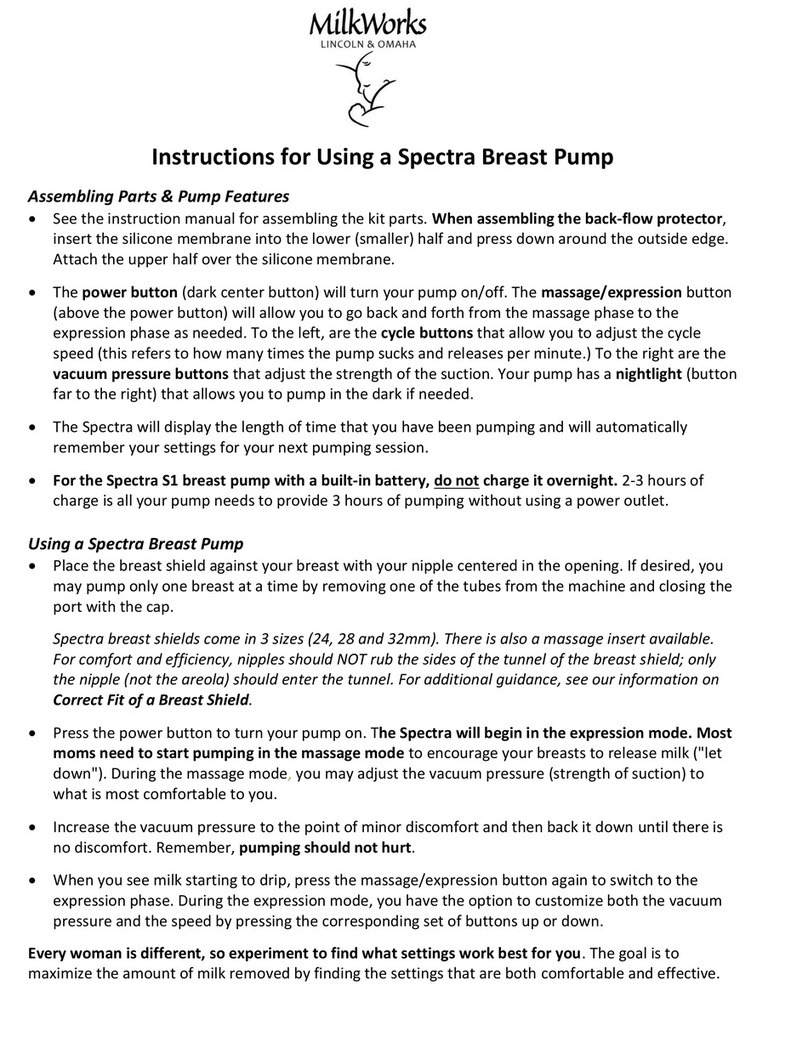 MilkWorks Spectra Instructions for using