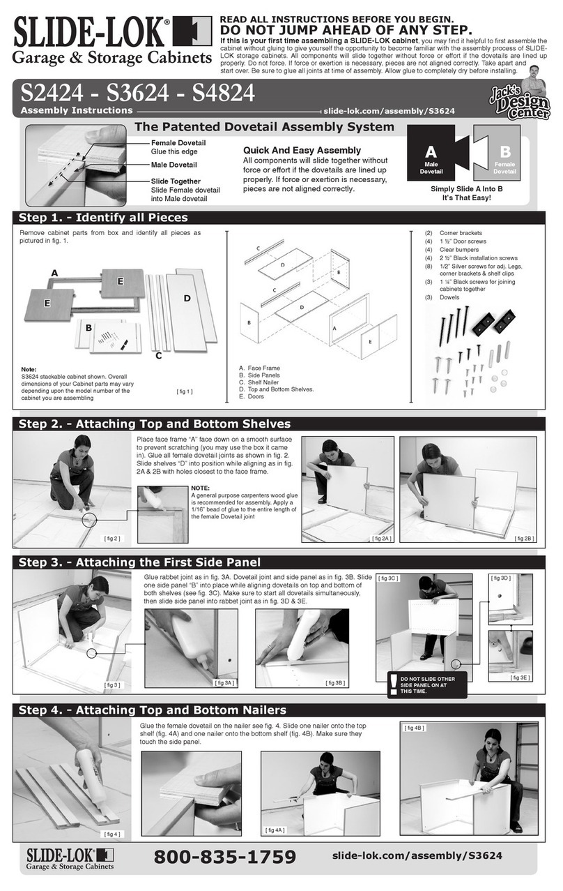 SLIDE-LOK S2424 Assembly instructions