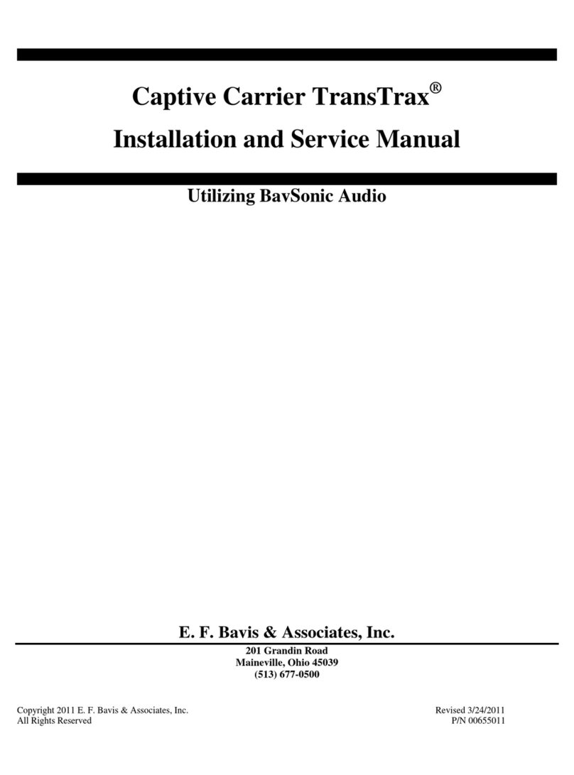 Bavis TransTrax Installation and service manual