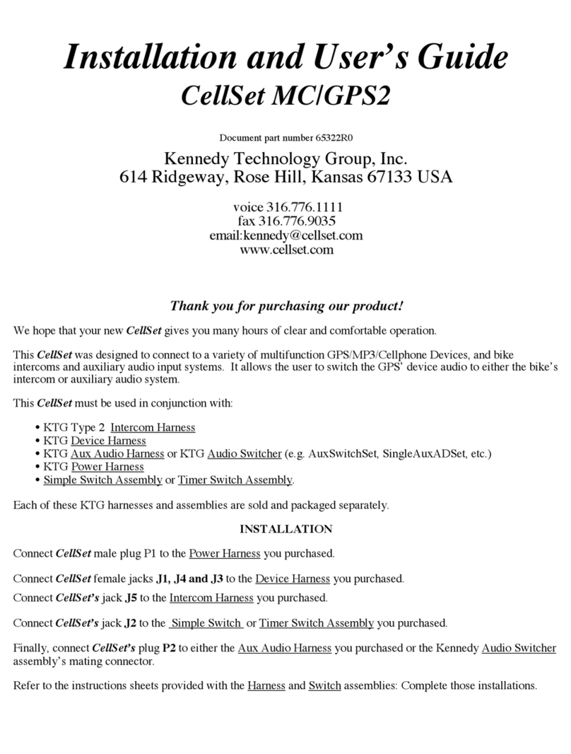 Kennedy Technology Group CellSet MC/GPS2 Installation and user guide Kennedy Technology Group CellSet MC/GPS2 Installation and user guide