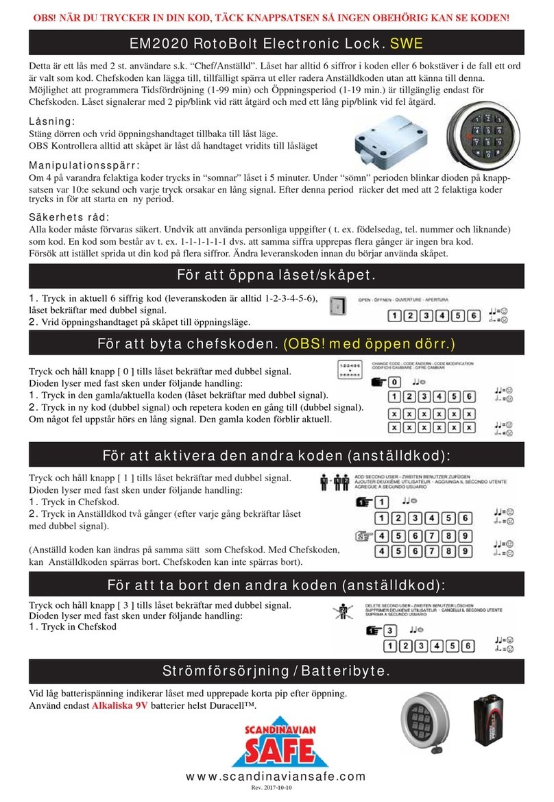Scandinavian Safe EM2020 RotoBolt quick start guide