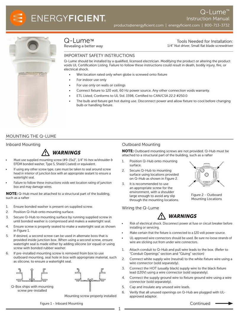 Energyficient Q-Lume instruction manual Energyficient Q-Lume instruction manual