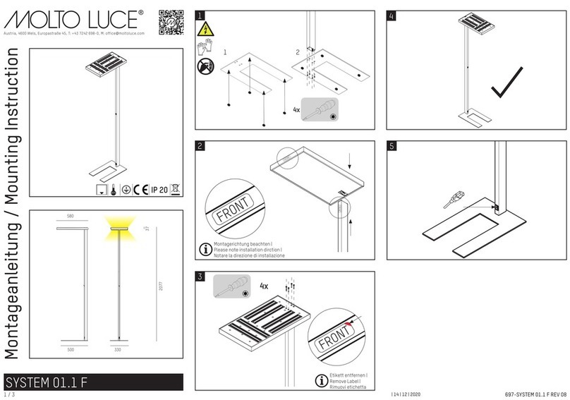 MOLTO LUCE SYSTEM 01.1 F Mounting instruction