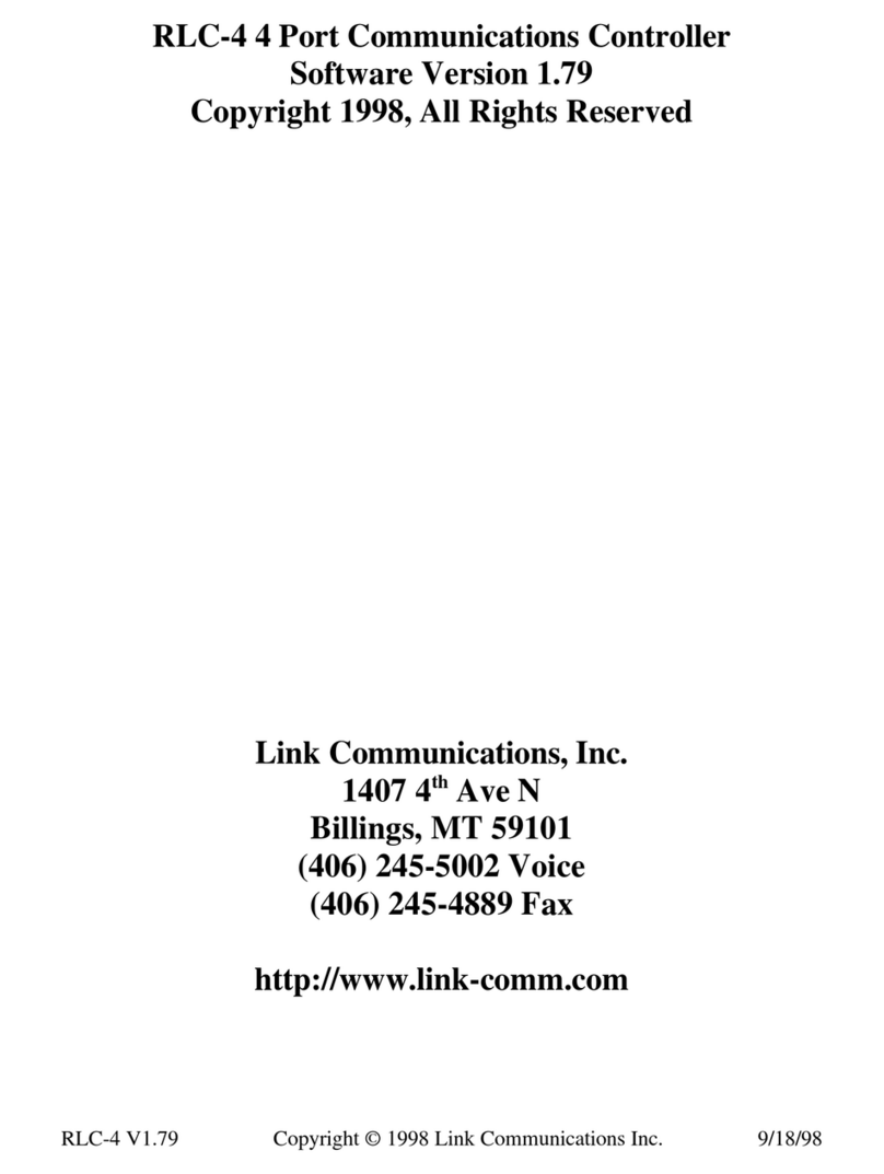 Link Communications RLC-4 manual