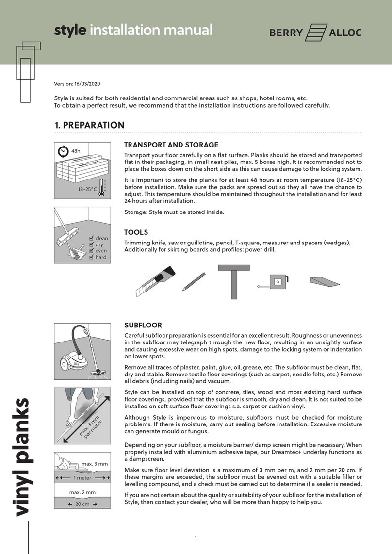 BERRY ALLOC STYLE installation manual