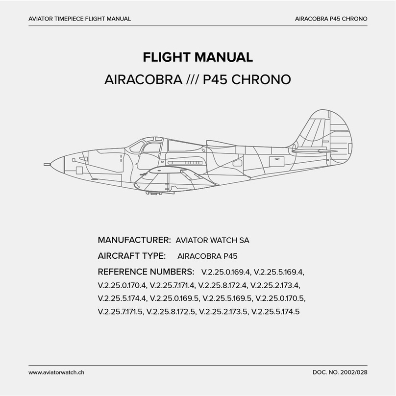 Aviator Watch AIRACOBRA P45 CHRONO Flight manual