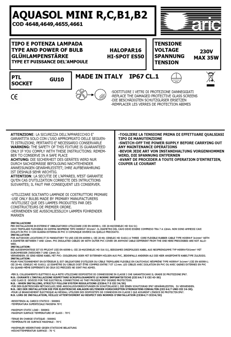 Aric AQUASOL MINI R manual