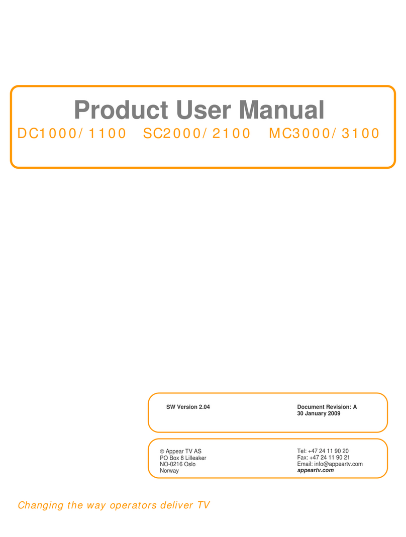 Appear TV DC1000 Product user manual