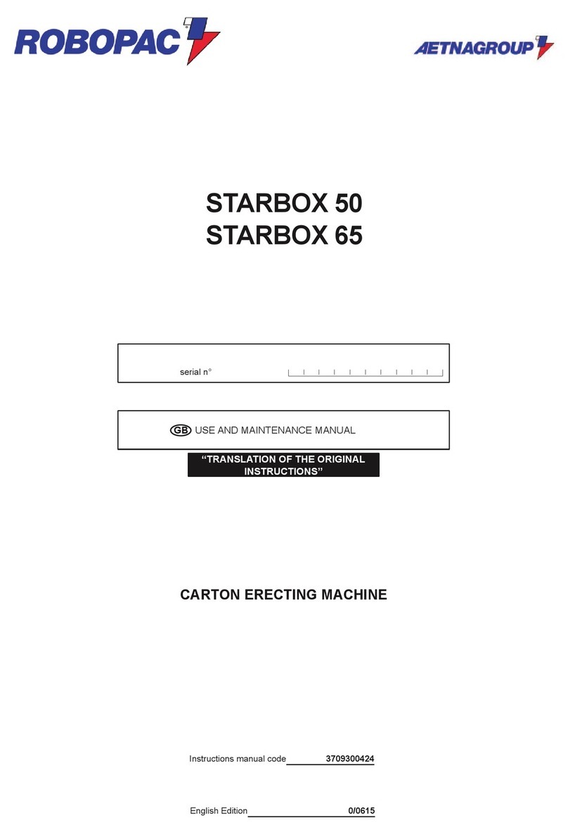 AETNAGROUP ROBOPAC STARBOX 50 Use and maintenance manual