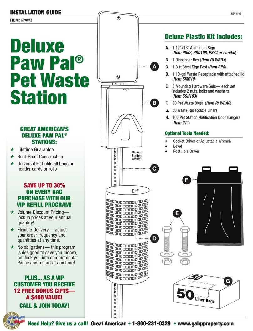 Great American Deluxe Paw Pal KPAW3 installation guide