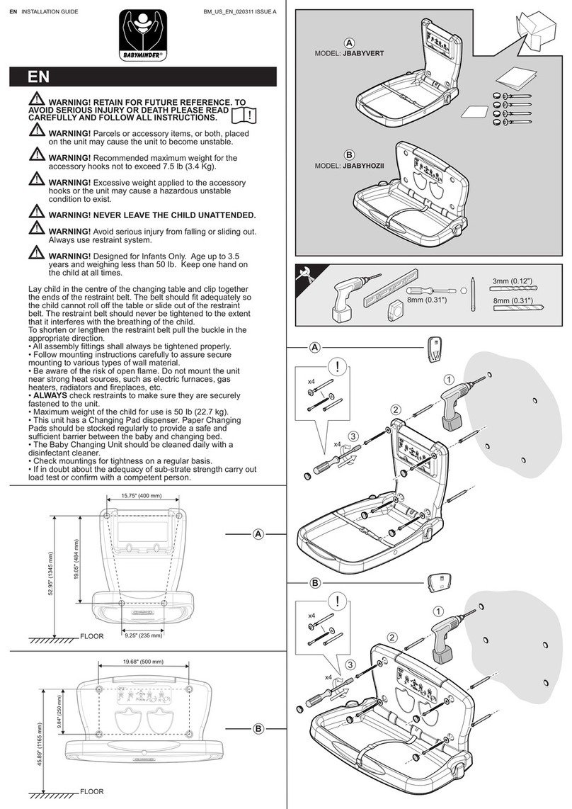 BabyMinder JBABYVERT manual