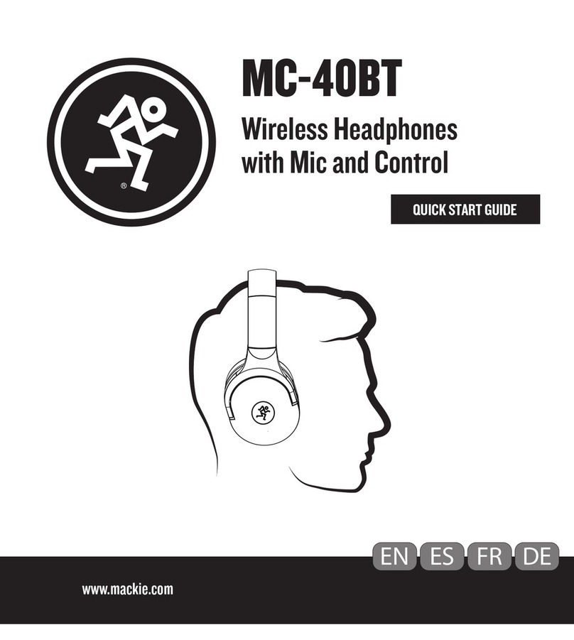 Mackie MC-40BT quick start guide