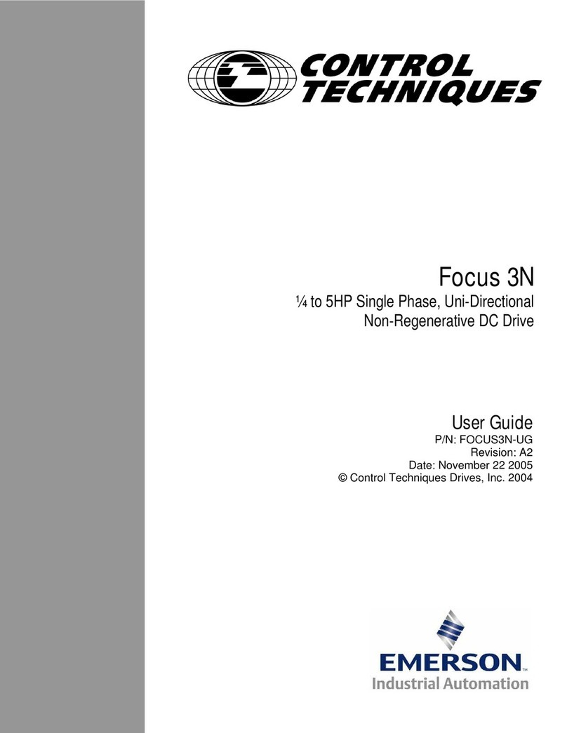 Emerson Control Techniques Focus 3N User manual Emerson Control Techniques Focus 3N User manual