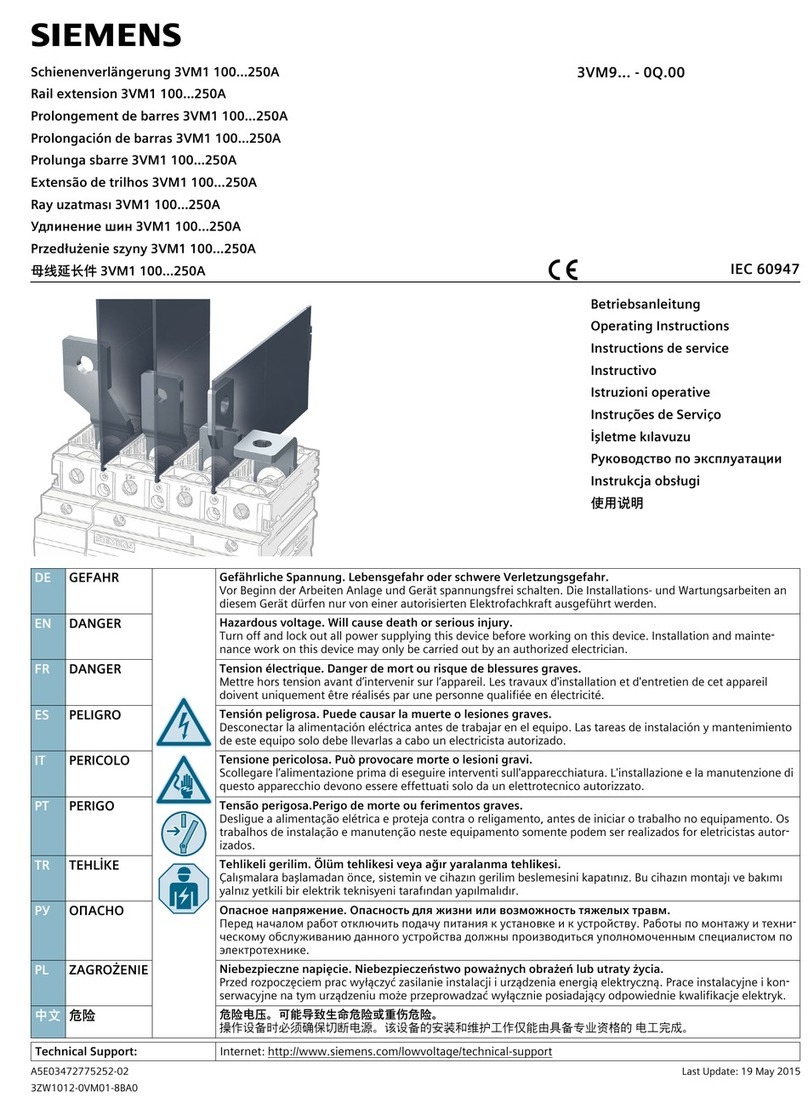 Siemens 3VM9 0Q.00 Series User manual