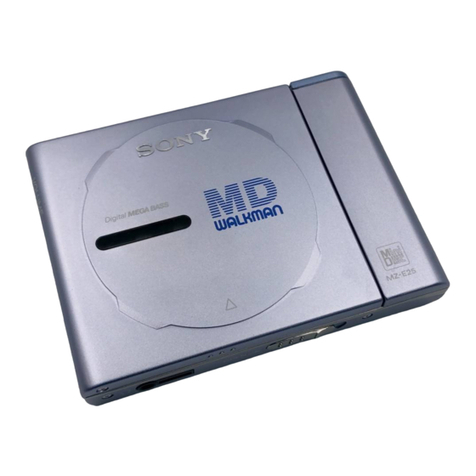 Sony MD Walkman MZ-E25 User manual
