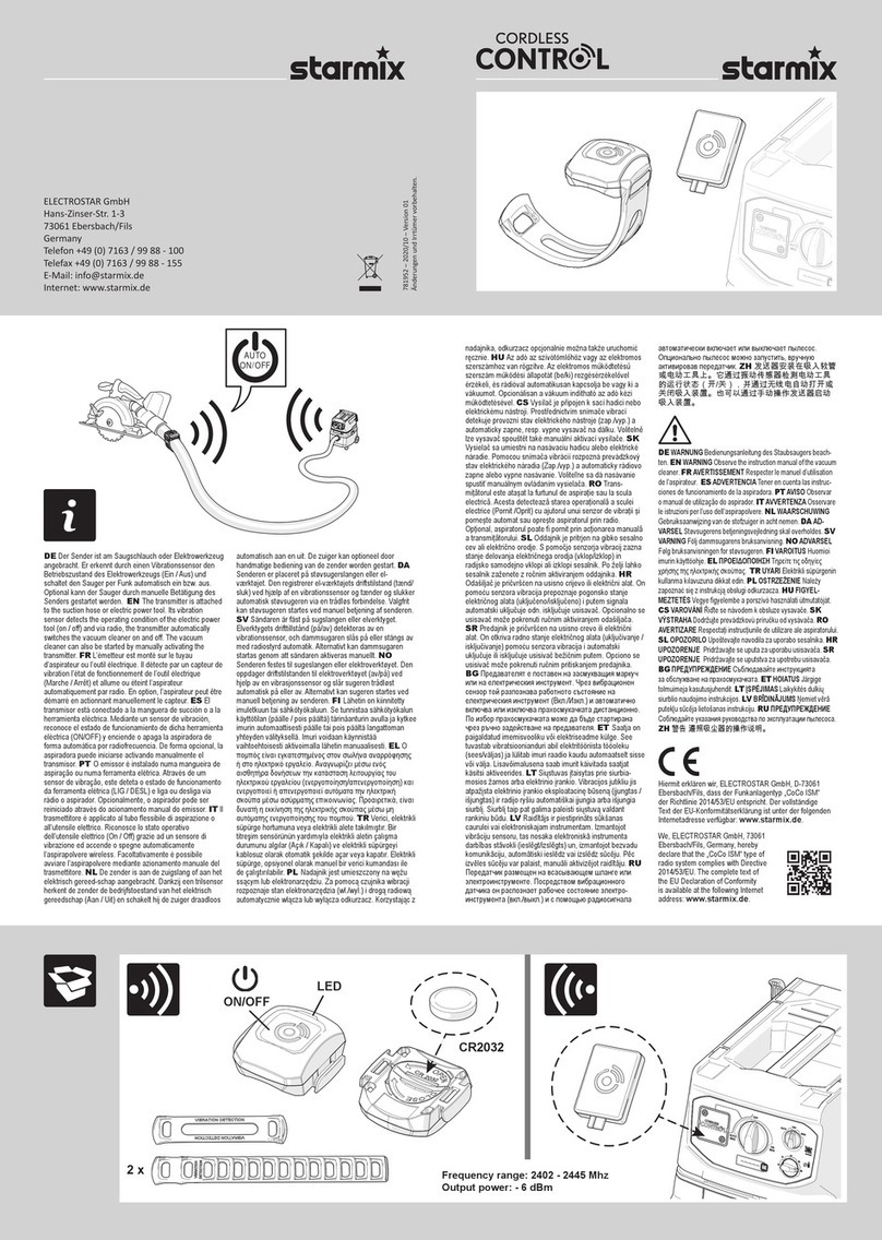 Starmix CORDLESS CONTROL instructions