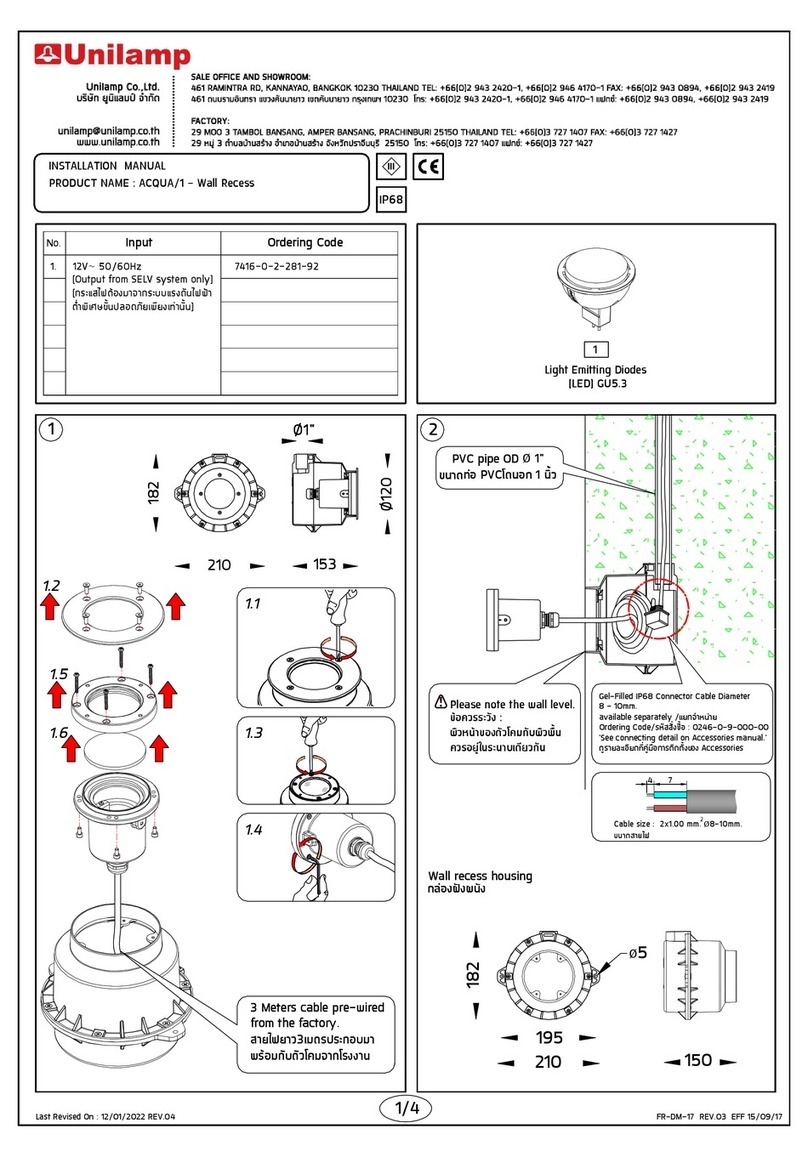 Unilamp Acqua/1 User manual