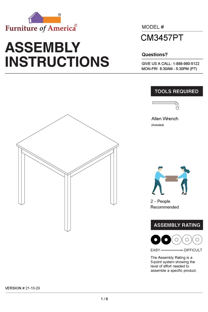 Furniture of America CM3457PT Assembly instructions