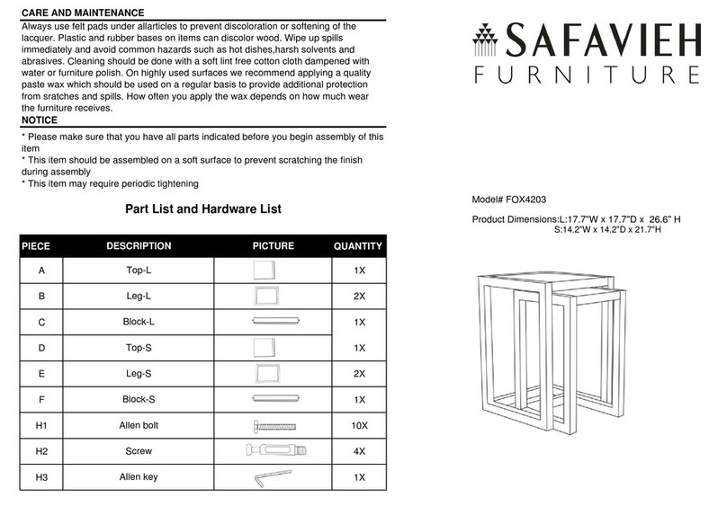 Safavieh Furniture FOX4203 manual