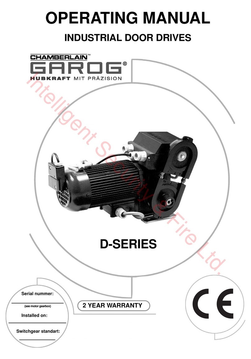 Chamberlain Garog D Series operating manual