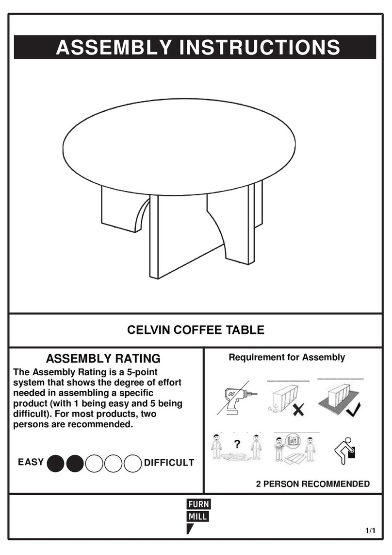 Furn Mill CELVIN COFFEE TABLE Assembly instructions Furn Mill CELVIN COFFEE TABLE Assembly instructions