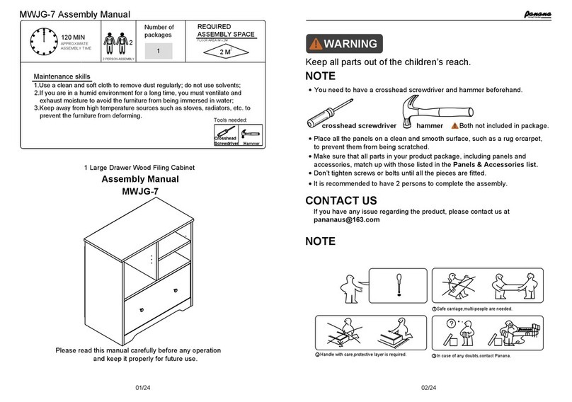 panana MWJG-7 Assembly manual