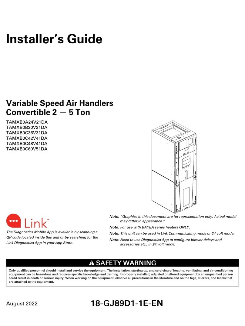 Trane Technologies TAMXB0A24V21DA Assembly instructions