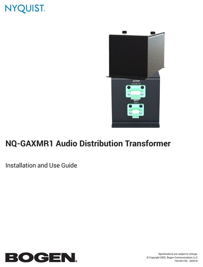 Bogen NYQUIST NQ-GAXMR1 Installation and use guide