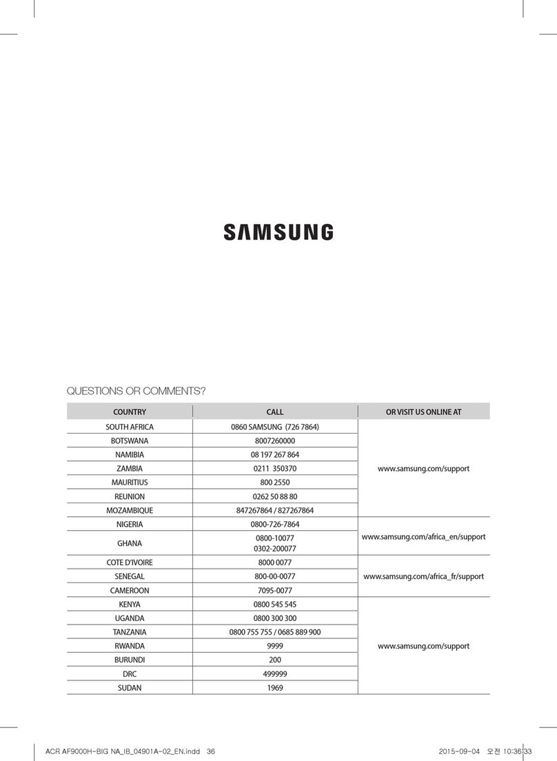 Samsung AX1AH9000WK User manual