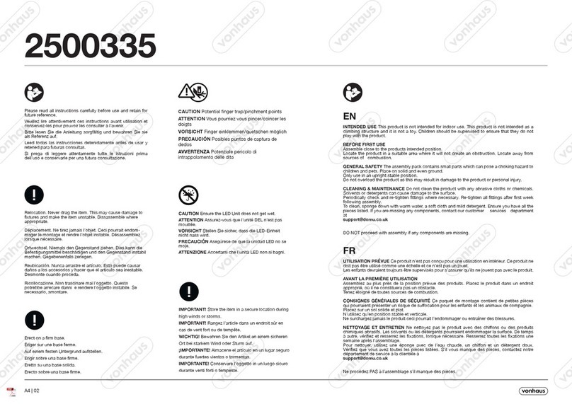 VonHaus 2500335 quick start guide