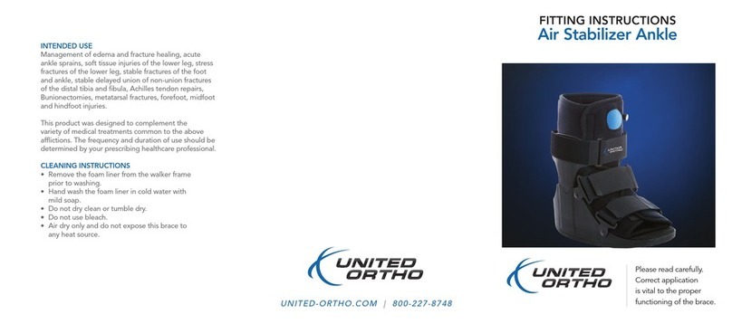 UNITED ORTHO Air Stabilizer Ankle Fitting instructions