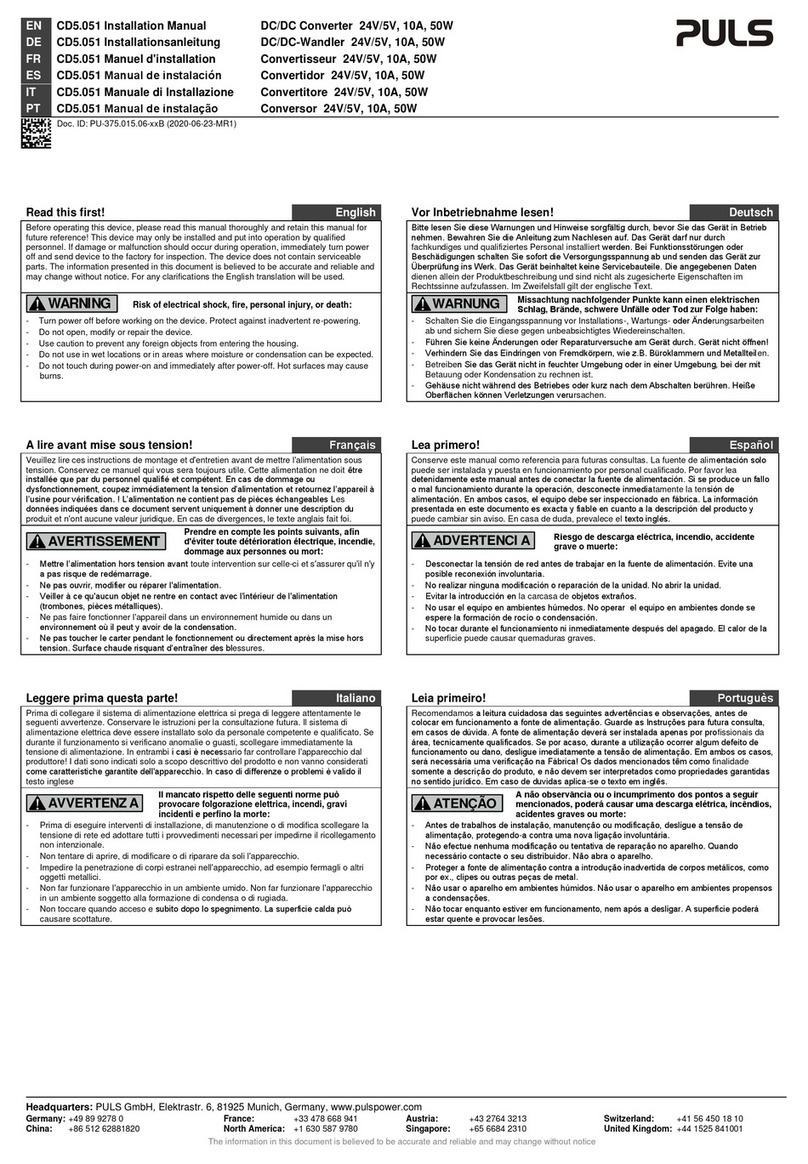 Puls CD5.051 installation manual
