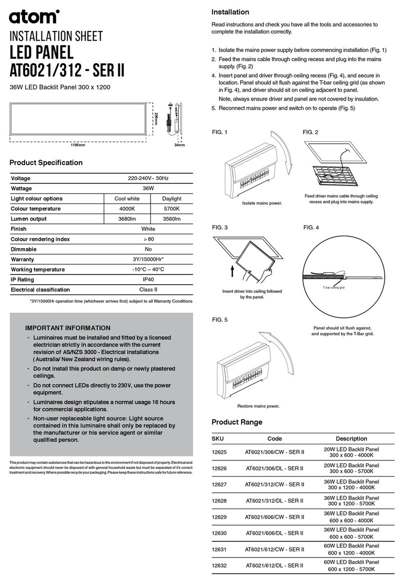Atom AT6021/312 Installation sheet