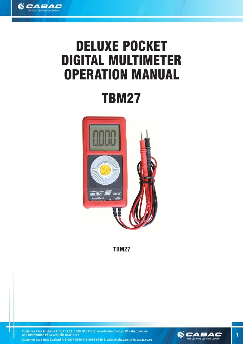CABAC TBM27 Operation manual