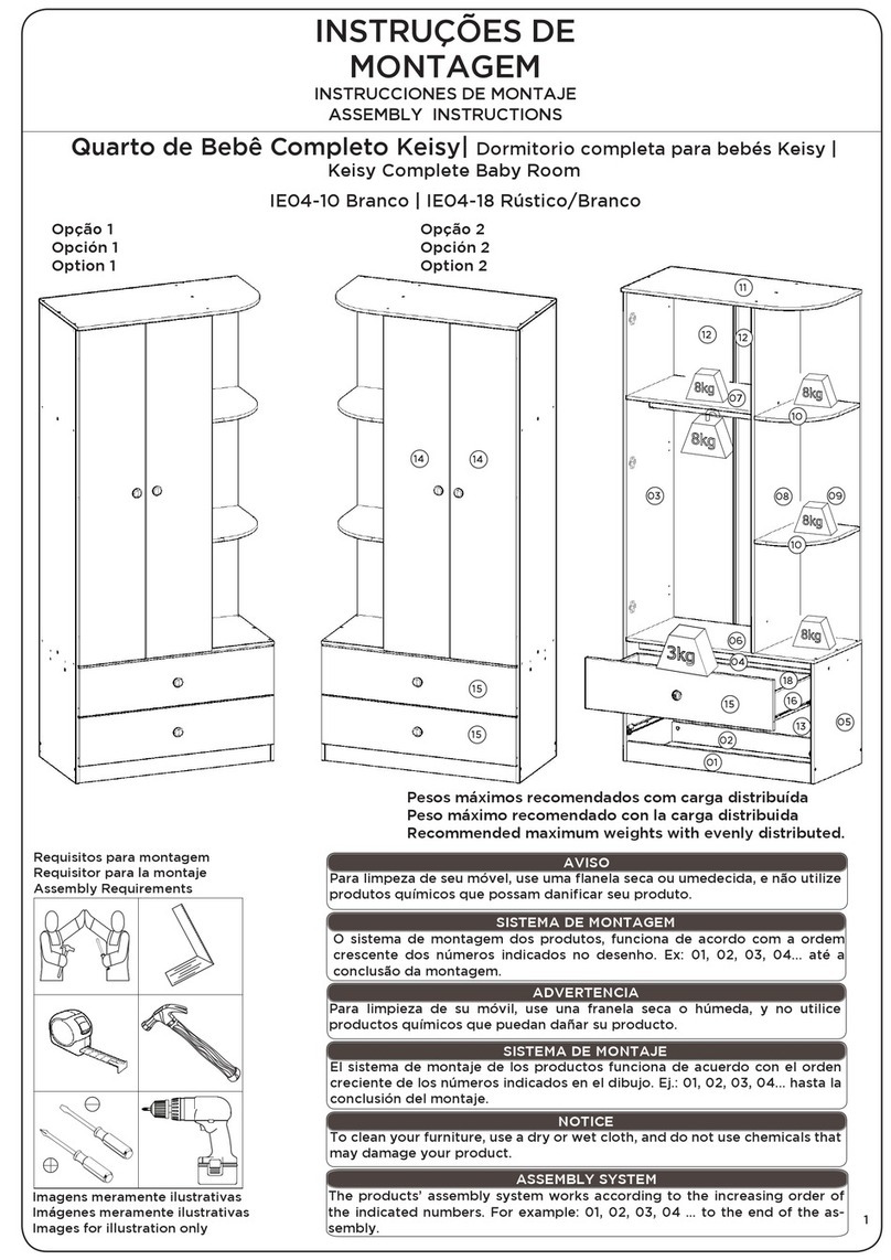 Bci Moveis Keisy IE04-10 Assembly instructions Bci Moveis Keisy IE04-10 Assembly instructions