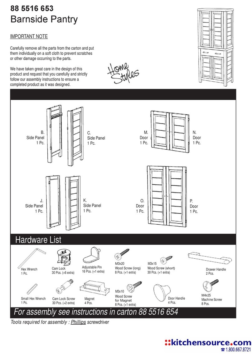 Home Styles Barnside Pantry 88 5516 653 manual