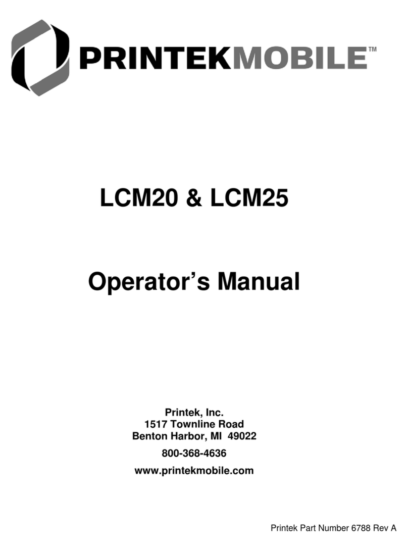 Printekmobile LCM20 Operator's manual