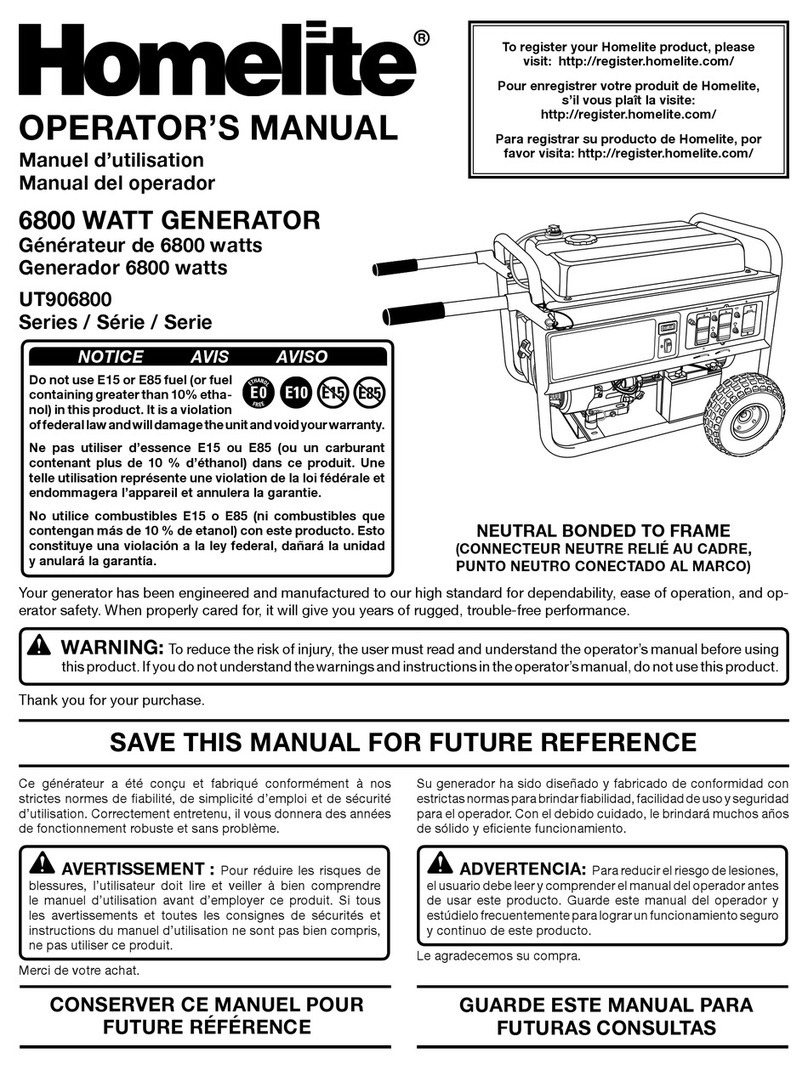 Homelite UT906800 Series User manual