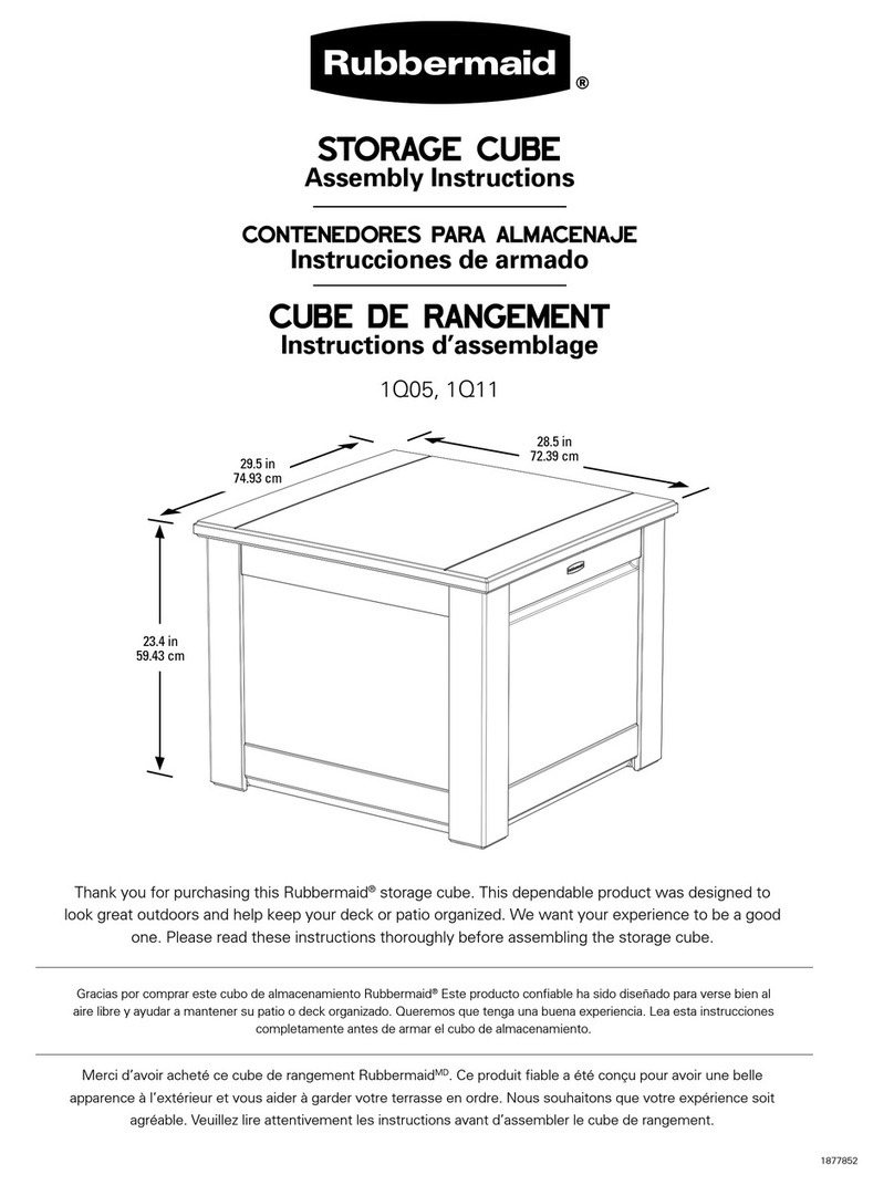 Rubbermaid 1Q05 Assembly instructions