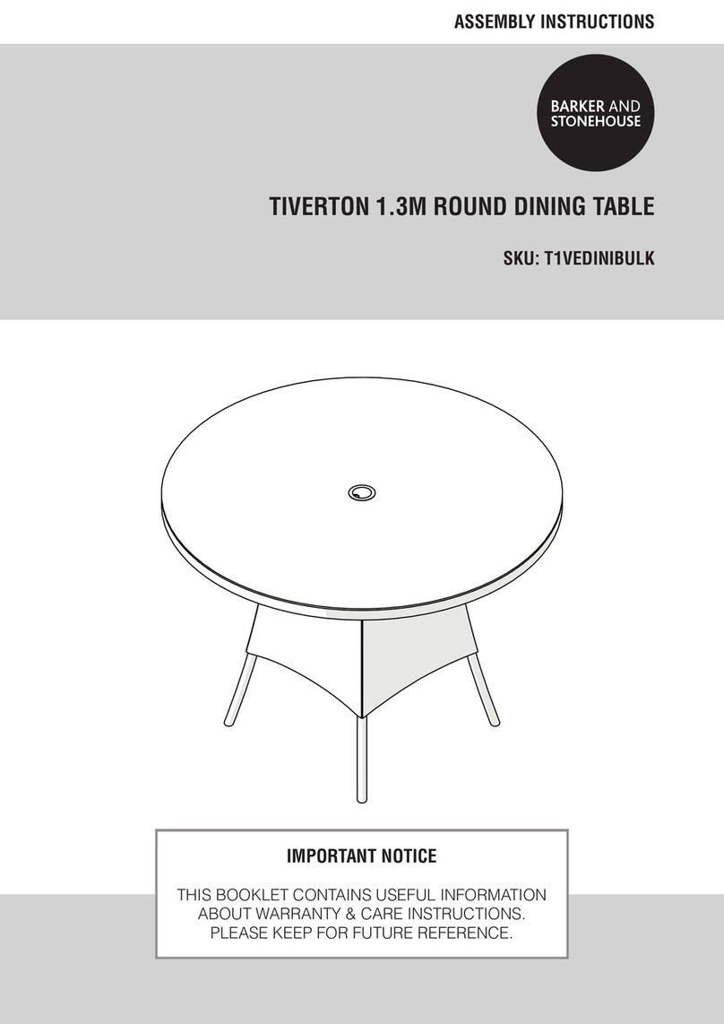 BARKER AND STONEHOUSE TIVERTON T1VEDINIBULK Assembly instructions