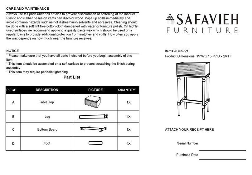 Safavieh Furniture ACC5721 manual